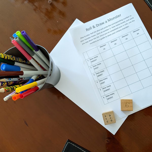 Roll & Draw A Monster - w/ FREE Game Printable! – SupplyMe